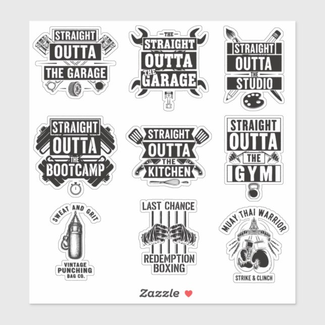 Sticker funny quote sports Printable (Feuille)