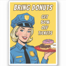 Funny Retro Vintage Cop Humor Pop Art Comic