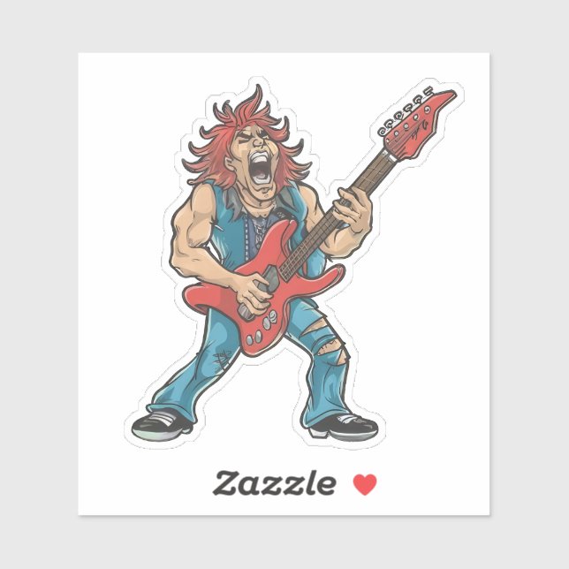 Sticker Funny Rockstar (Feuille)