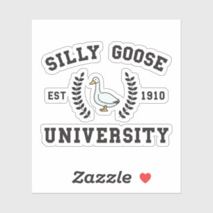 Sticker Funny Silly Goose université