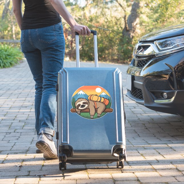Sticker Funny Sloth Hiking Classic T-Shirt_1 (Valise Insitu)