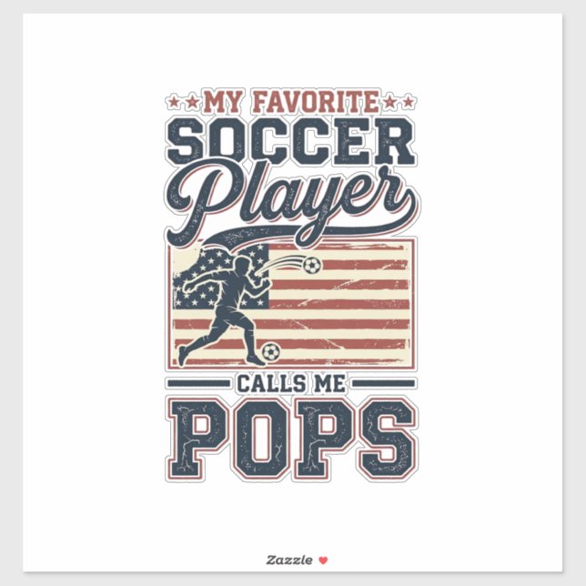 Sticker Funny Soccer Pops Vintage Engraving Shirt Design_1 (Feuille)