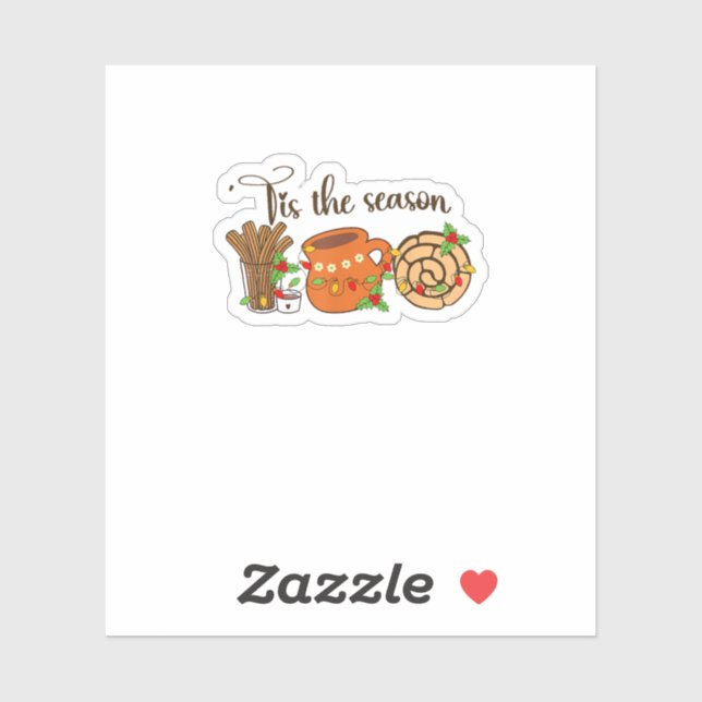 Sticker Funny Tis The Season Mexican Christmas Latino Cute (Feuille)