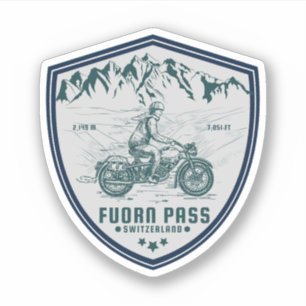 Sticker Fuorn Pass-Ofenpass Suisse - Alpes tour moto