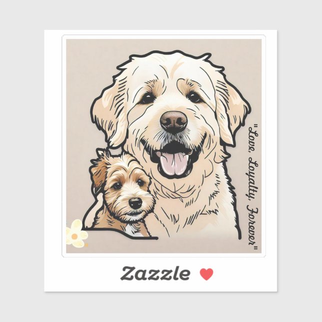 Sticker "Fur Ever Home" (Feuille)