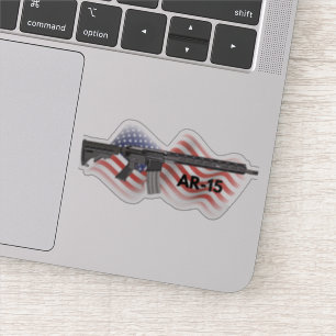Sticker Fusil semi-automatique AR-15 patriotique