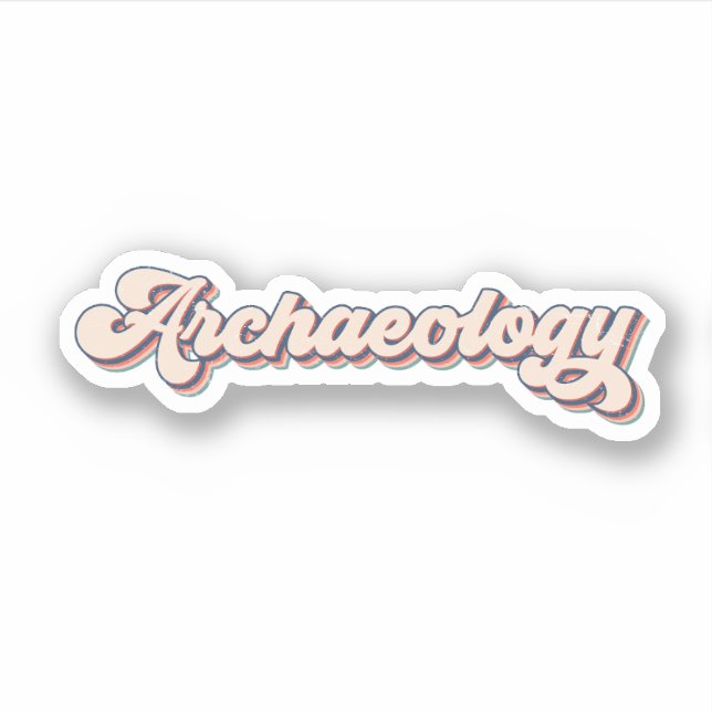 Sticker Futur Archéologue, Citation d'Archéologie (Devant)