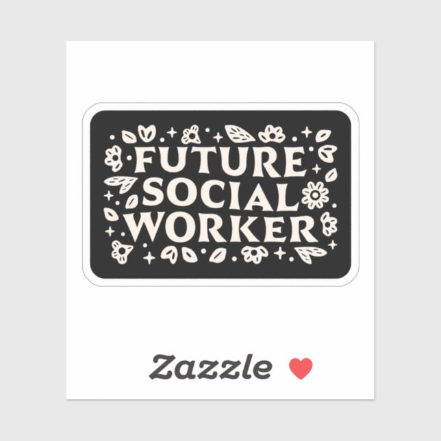 Sticker Futur étudiant travailleur social (Feuille)
