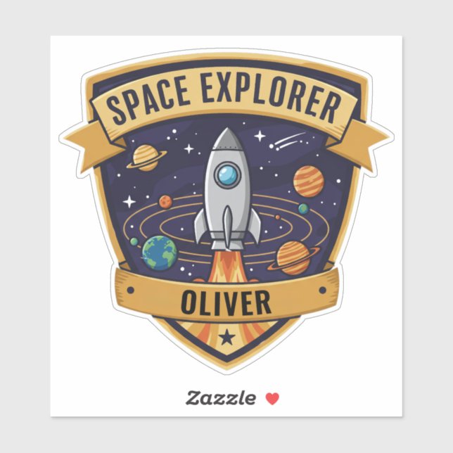 Sticker Futur Explorateur Spatial (Feuille)