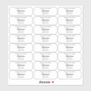Sticker Futur Monsieur et Madame Adresse de Retour Transpa