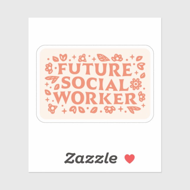 Sticker Futur travailleur social fille esthétique (Feuille)