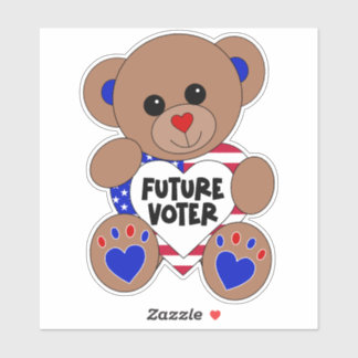 Sticker Future Électorale Teddy Bear Kids Vote Élections U