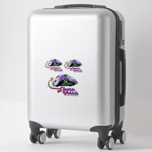 Sticker Future Électrique | 8"x 8"- transparent brillant (Sur valise)