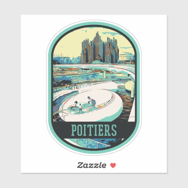 Sticker Futuroscope du parc scientifique Poitiers France (Feuille)