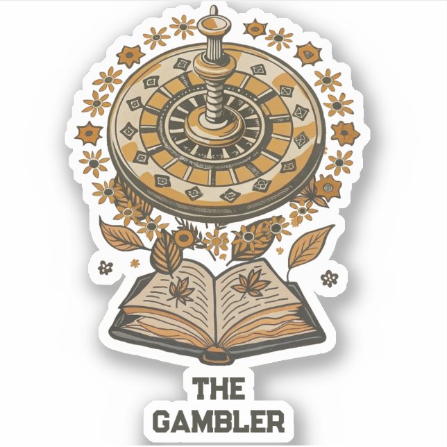 Sticker Fyodor Dostoyevsky, Citation Du Parieur (Devant)