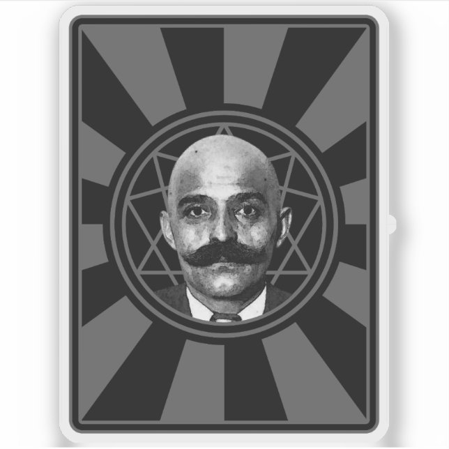Sticker G.I. Gurdjieff Le Mage - v2 (gris) (Devant)