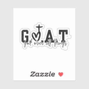 Sticker G.O.A.T Dieu sur toutes les choses Christian Jésus