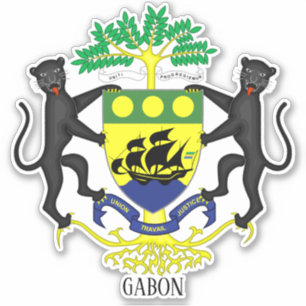 Sticker Gabon Armoiries Nationales Patriotique