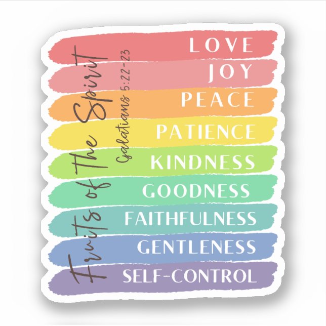 Sticker Galates 5:22-23 Fruit de l'Esprit (Devant)