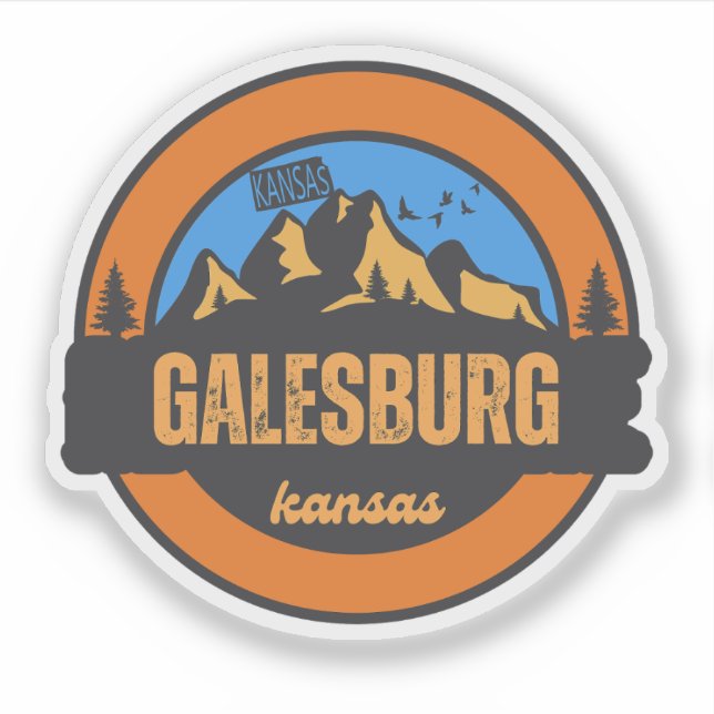 Sticker Galesburg, Kansas (Devant)