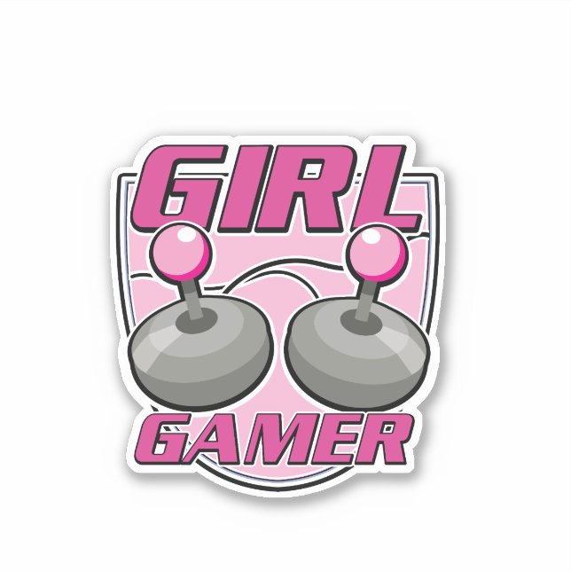 Sticker Gamer fille (Devant)