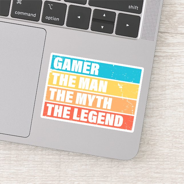 Sticker Gamer. L'Homme. Le Mythe. La Légende. (Détail)