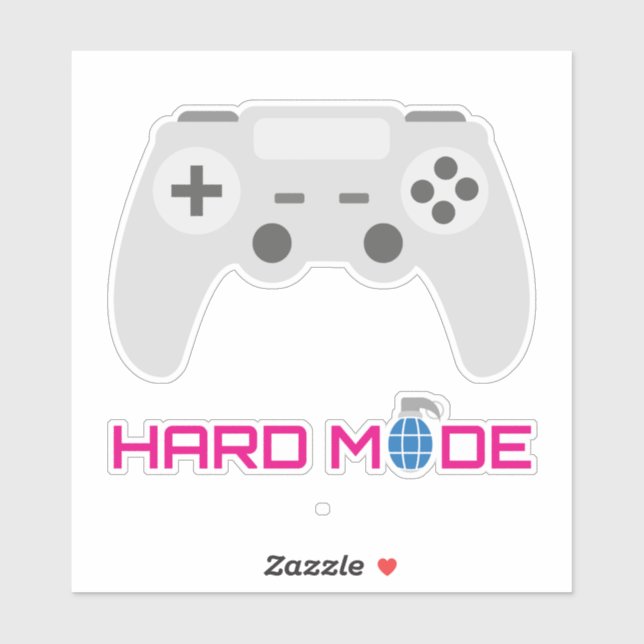 Sticker Gaming Controller Hard Mode (Feuille)