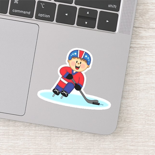 Sticker Garçon de hockey JollyKins (Détail)