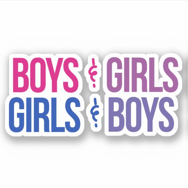 Sticker Garçons et Filles Filles et Garçons (Devant)