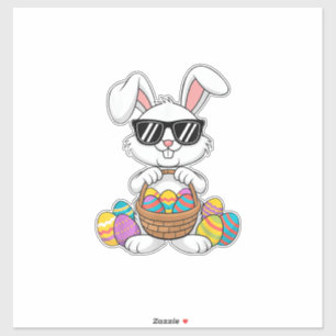 Sticker Garçons Filles Enfants Tout-Petits Lapin de Pâques