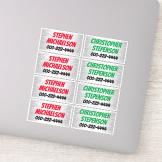 Sticker Garçons Nom Personnalisé Téléphone Vinyl Décalages