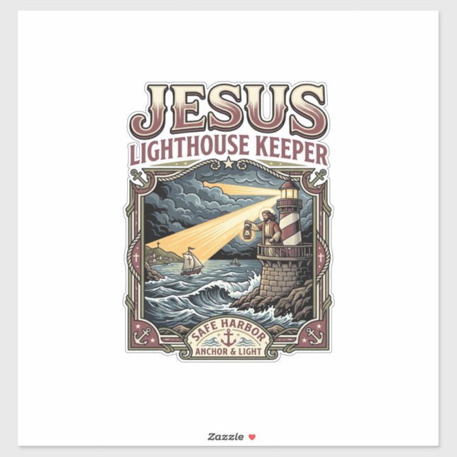 Sticker Garde-phare Jésus Garde-phare Jésus Ch (Feuille)