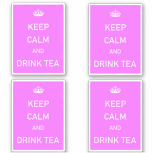 Sticker Gardez le calme et buvez du thé mème