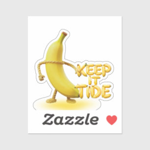 Sticker Gardez-le Tide – Typographie drôle de banane Minim