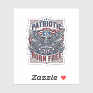 Sticker Gardien de la route en acier patriotique Biker Rou