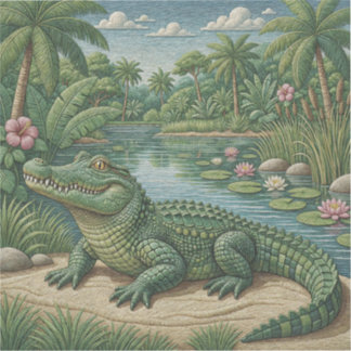 Sticker Gardien des zones humides Crocodile brodé