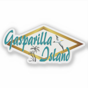 Sticker Gasparilla Island Boca Grande Floride design plage