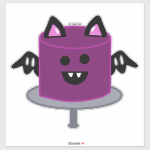 Sticker Gâteau de chauve-souris pourpre