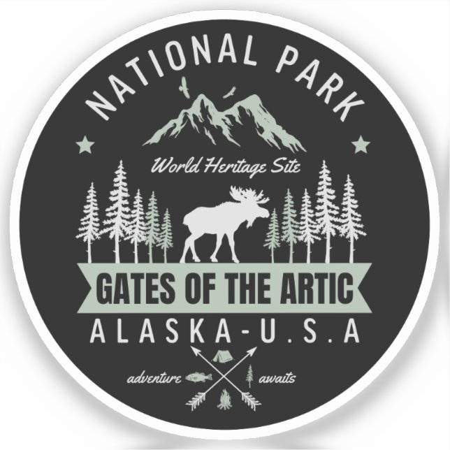 Sticker Gates of the Arctic National Park Alaska (Recto)
