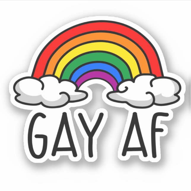STICKER GAY AF (Devant)