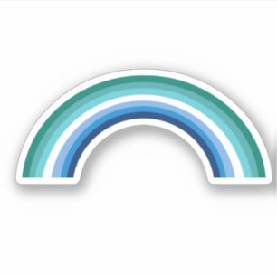 Sticker Gay Masculin Arc-en-ciel Azur