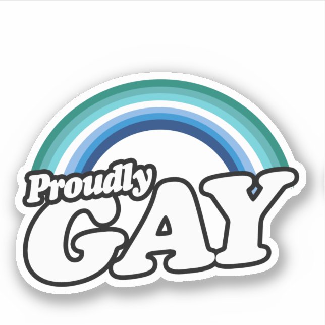 Sticker Gay masculin et fier (Devant)
