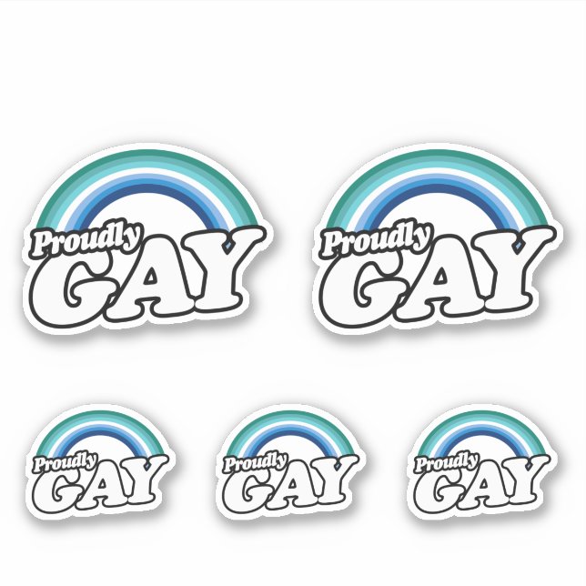 Sticker Gay masculin et fier (Devant)