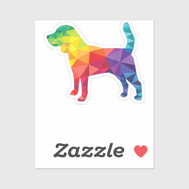Sticker Gay pride beagle LGBT LGBTQ Amoureux des chiens du (Feuille)
