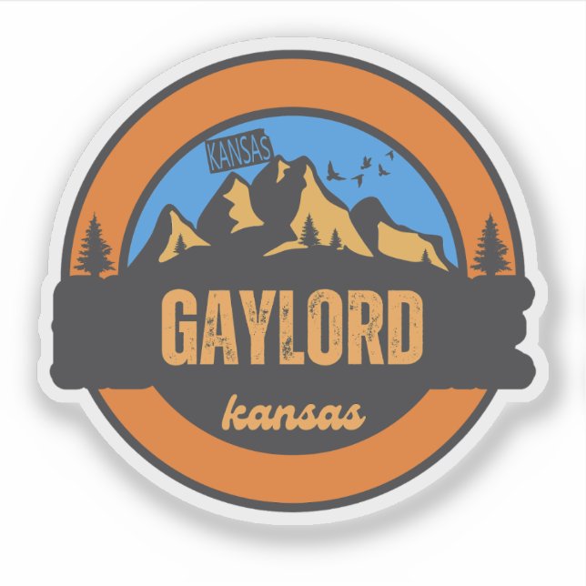 Sticker Gaylord, Kansas (Devant)