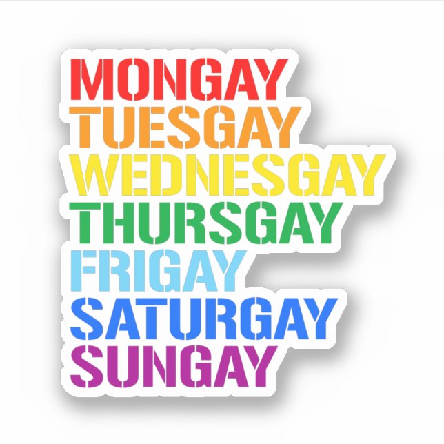 Sticker Gays de la semaine (Devant)