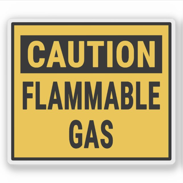 Sticker Gaz inflammable de précaution (Devant)