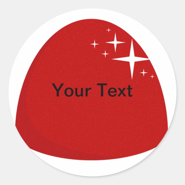 Sticker Géant Rouge Gumdrop Étiquette Buffet Bonbo (Devant)
