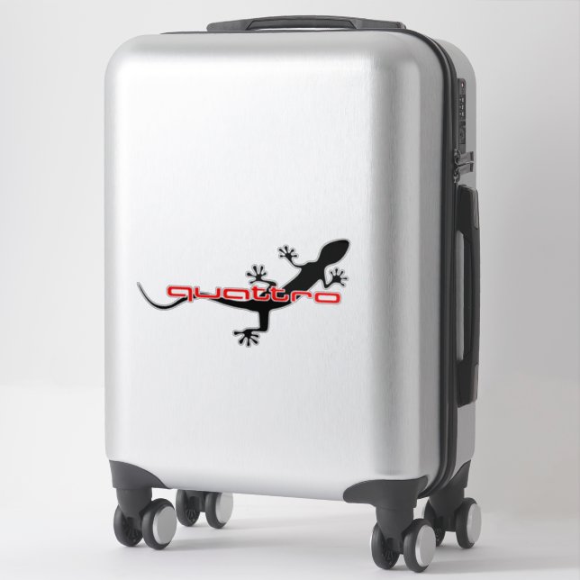 Sticker Gecko - Noir (Sur valise)