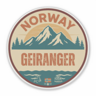Sticker Geiranger, Norvège Norvège